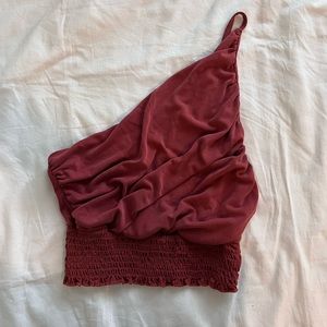 Urban Outfitters Coral One Shoulder Tank